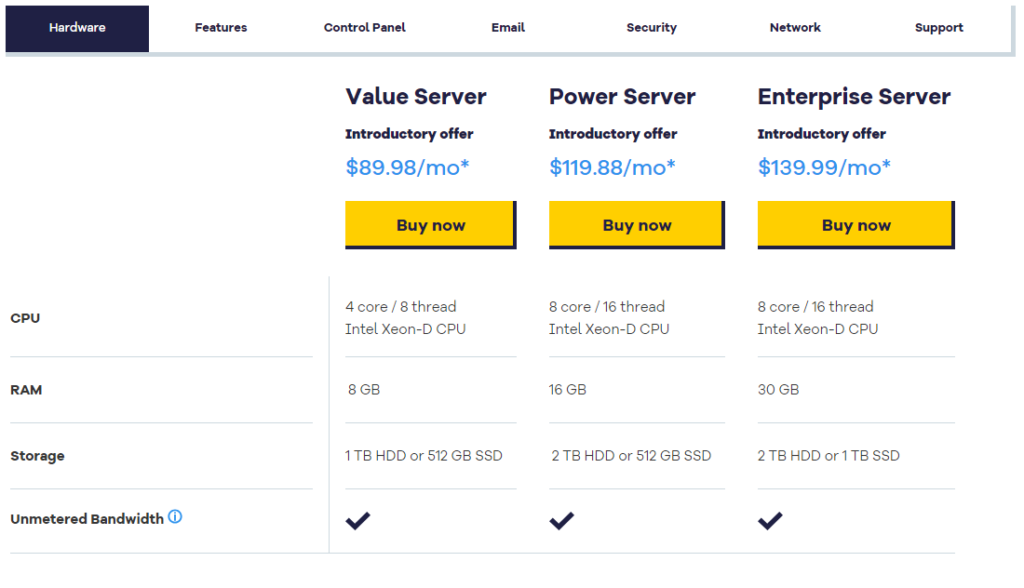 HostGator: Dedicated Server plan